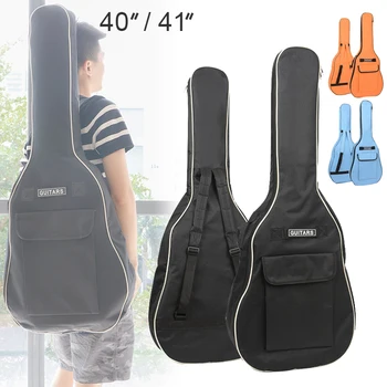 

40 /41 Inch Guitar Bag 600D Oxford Fabric Acoustic Guitar Gig Bag Soft Thicken Case Double Shoulder Straps Padded Guitar