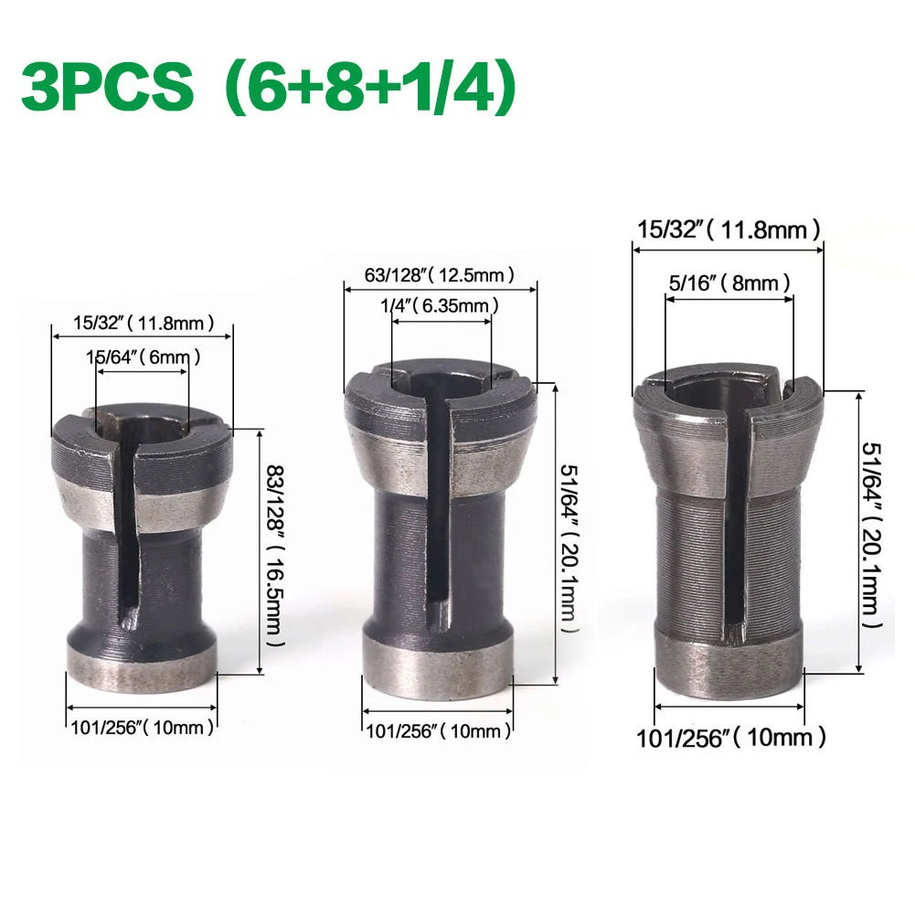 2 Stück Muttern,Collet Chuck,Spannzangen Adapter Hochwertiges,Spannzange ohne Spannmutter,Spannzange für Bakelit-Fräsmaschinen-Teile. Spannzangen Adapter,6 Stück 6 mm,6,35 mm,8 mm 2 Stück Muttern,Collet Chuck,Spannzangen Adapter Hochwertiges,Spannzange ohne Spannmutter,Spannzange für Bakelit-Fräsmaschinen-Teile. Spannzangen Adapter,6 Stück 6 mm,6,35 mm,8 mm