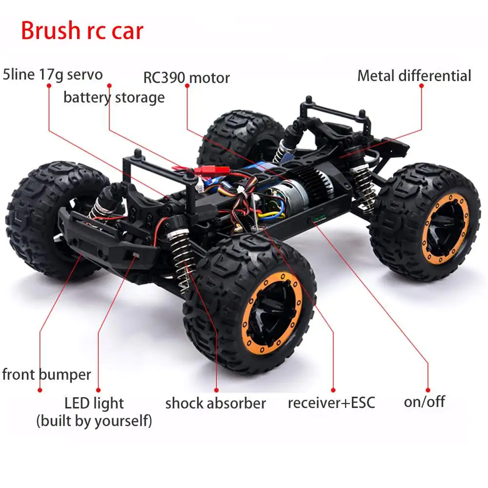 SG1602 2,4G 2CH 1/16 RC автомобиль бесщеточный 45 км/ч пропорциональный контроль высокоскоростные модели транспортных средств с светодиодный подсветкой Высокое качество игрушечный автомобиль