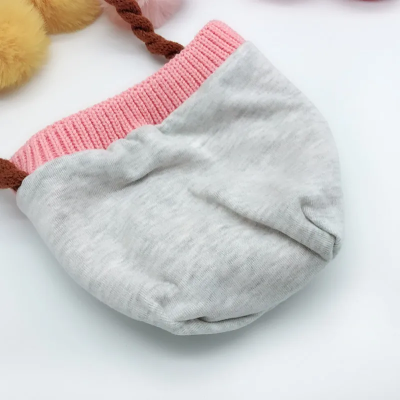 Baby Winter Warm Hat Toddler Baby Caps Cotton Boys Girls Solid Knitting Ski Caps Kids Headwrap Ear Warmer New