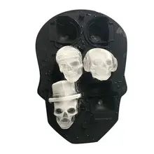 Новые 6 полостей Хэллоуин силиконовые 3D формы черепа лоток для кубиков и шариков льда с крышкой льда для шоколада для выпечки DIY Инструменты