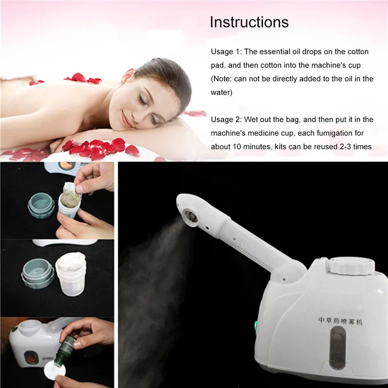 Леди озона паровой распариватель для лица распылитель, испаритель салон красоты кожи машина для детоксикации отбеливающий увлажняющий, отшелушивающий уход