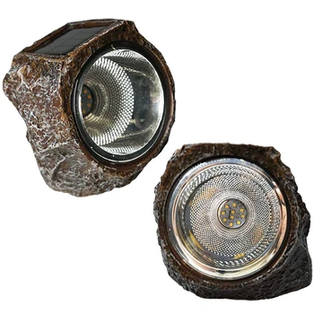 

Solar Powered Garden Stone Rock Light, 10 LED Solar Waterproof Outdoor Solar Spotlight Light for Garden, Patio, Backyard Pathway
