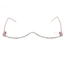 Модные женские оптические очки для девушек, сплав, рамка для женщин, украшение, полурамка, Роскошные Алмазные очки с коробкой NX