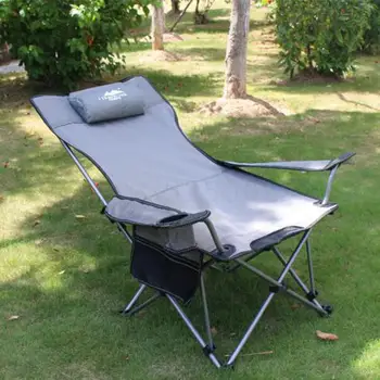 

Portable Outdoor Folding Chairs, Fishing Chair Sit Lie Amphibious Lounge Chair Bed Camping Beach Chair