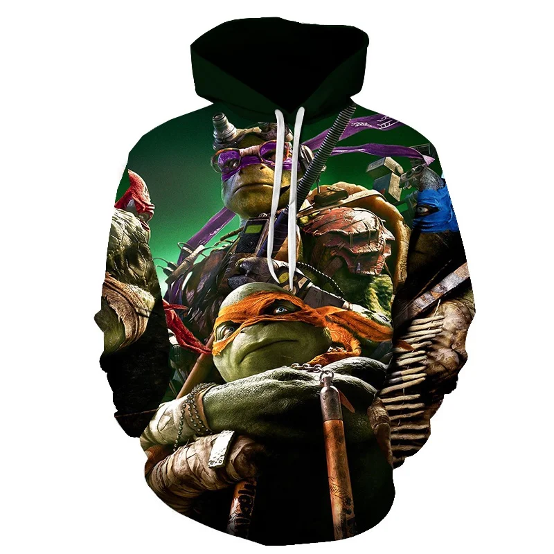 new spring and autumn men and women hooded ninja turtle costume long-sleeved sweatshirt fashion suit hoodie S-6XL