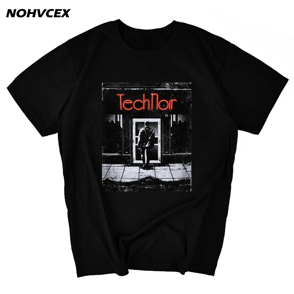 Tech Noir 80s футболка в стиле ретро для ночного клуба действий фильм робот модный