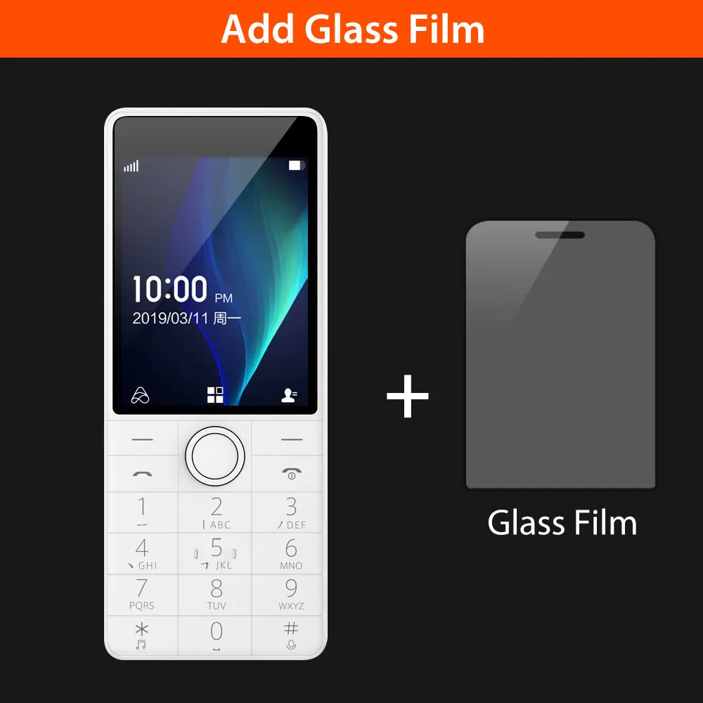 Xiaomi Qin 1S+ VoLTE 4G сеть Wifi 4G+ 512MB 2,8 дюймов 1480mAH bluetooth 4,2 инфракрасный дистанционное управление GPS Две sim-карты русский - Color: Add Glass Film