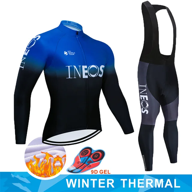 US $30.92 Cycling Jersey 2020 Pro team INEOS Winter Polar cycling Jersey MTB cycling pants suit clothes bike 
