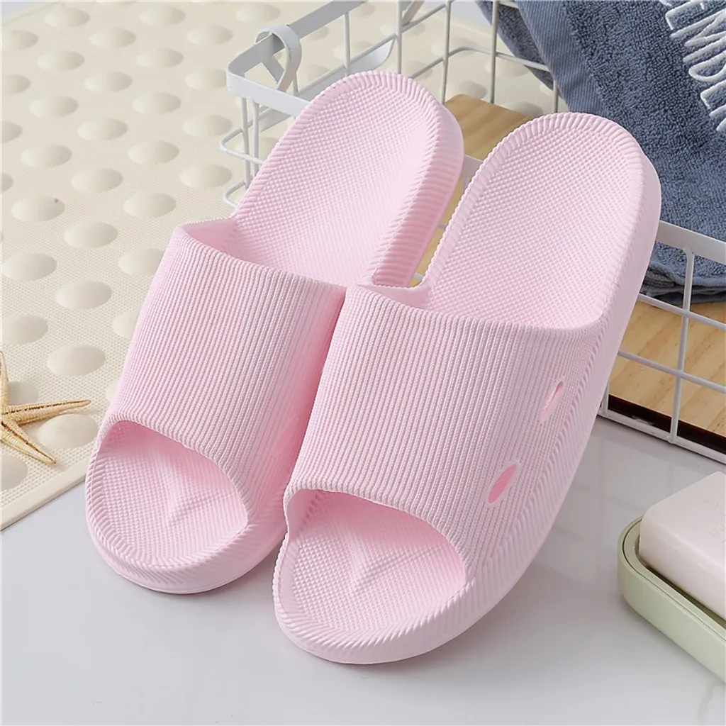 

Summer Women's Shower Slippers Pool Non-slip soild color Slippers Soft Ultra Lightweight Open Toe Bath Slippers Dropship #THY