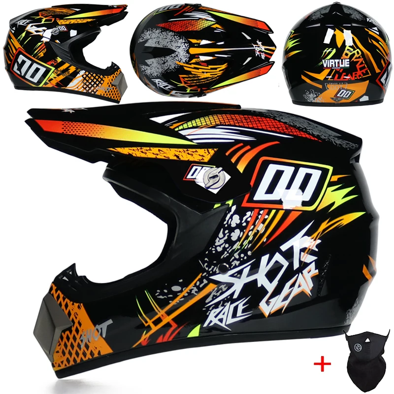 MSUEFKD Best Sell Offroad Mountain Full Face Motobiker Helmet Classic Bike MTB DH Racing Helmet Motocross Downhill Bike Helmet - Цвет: 10a