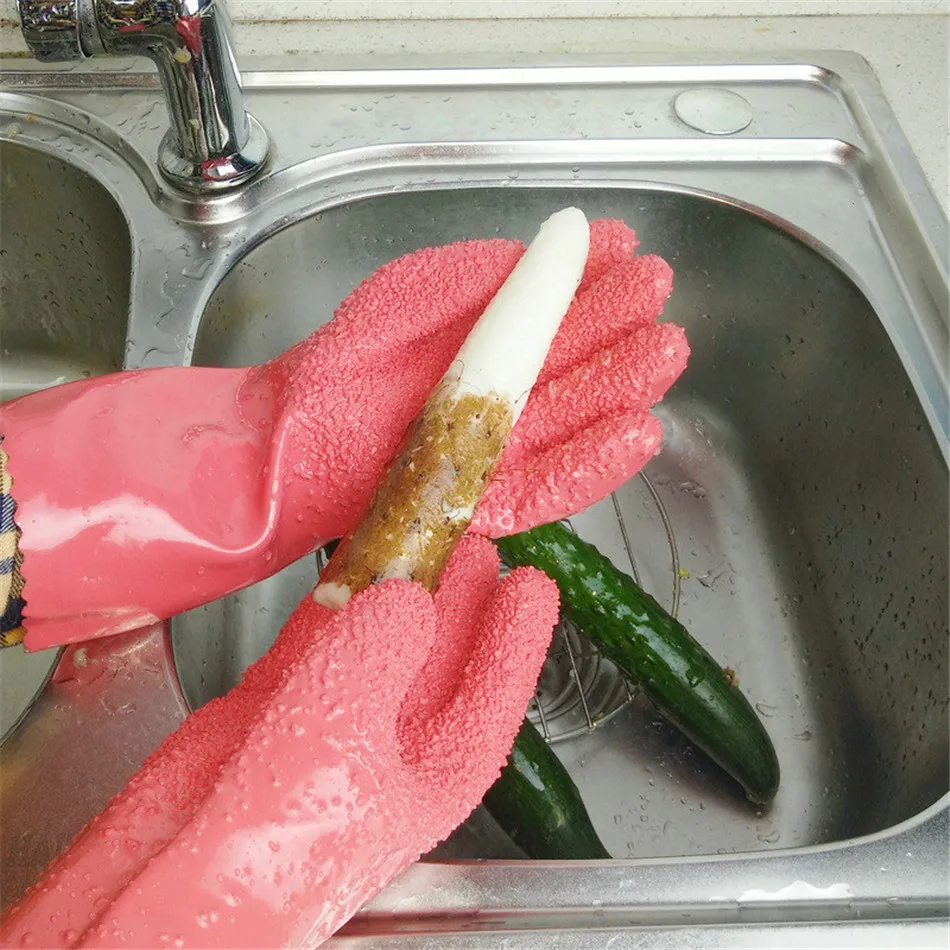 2 шт./пара Творческий очищенные для чистки картофеля перчатки Кухня овощей руб фрукты кожи выскабливание рыбья чешуя Non-slip хозяйственная перчатка