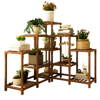 

Wood Flower Airs Household A Living Room Shelf Multi-storey Indoor Green Radish Meat Landing Type Potted Plant Flowerpot Frame