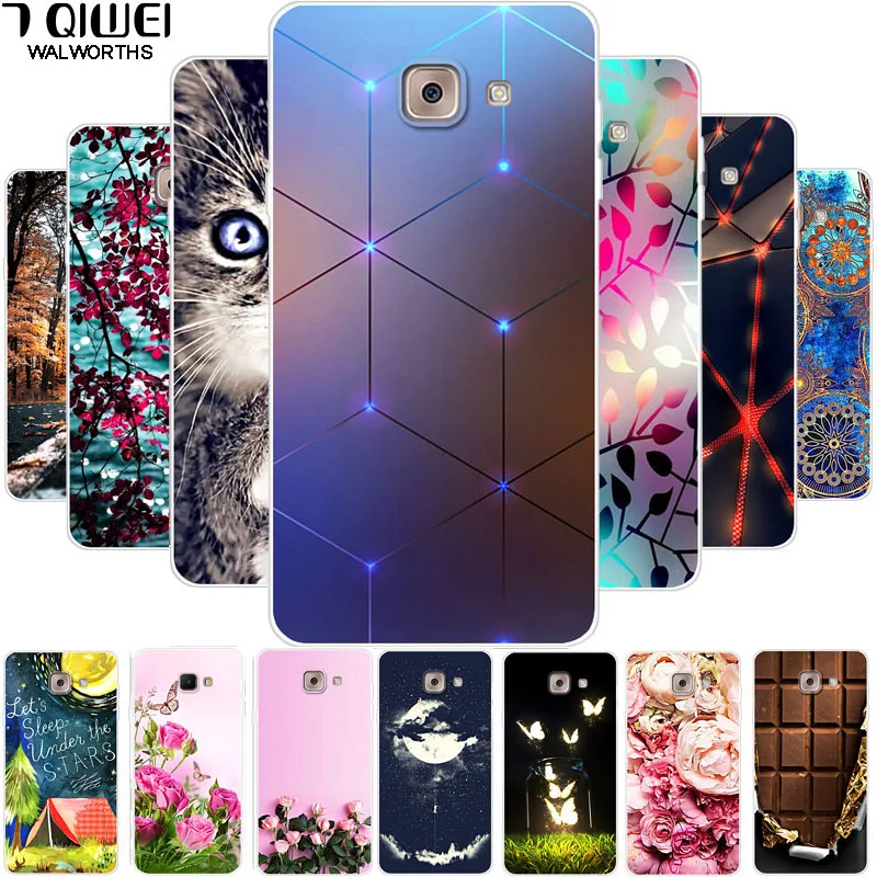 

Phone Case For Samsung Galaxy J7 Max G615F Case Soft TPU Printed Silicone Back Cover for Samsung J7 Max Covers Para J7Max Coque