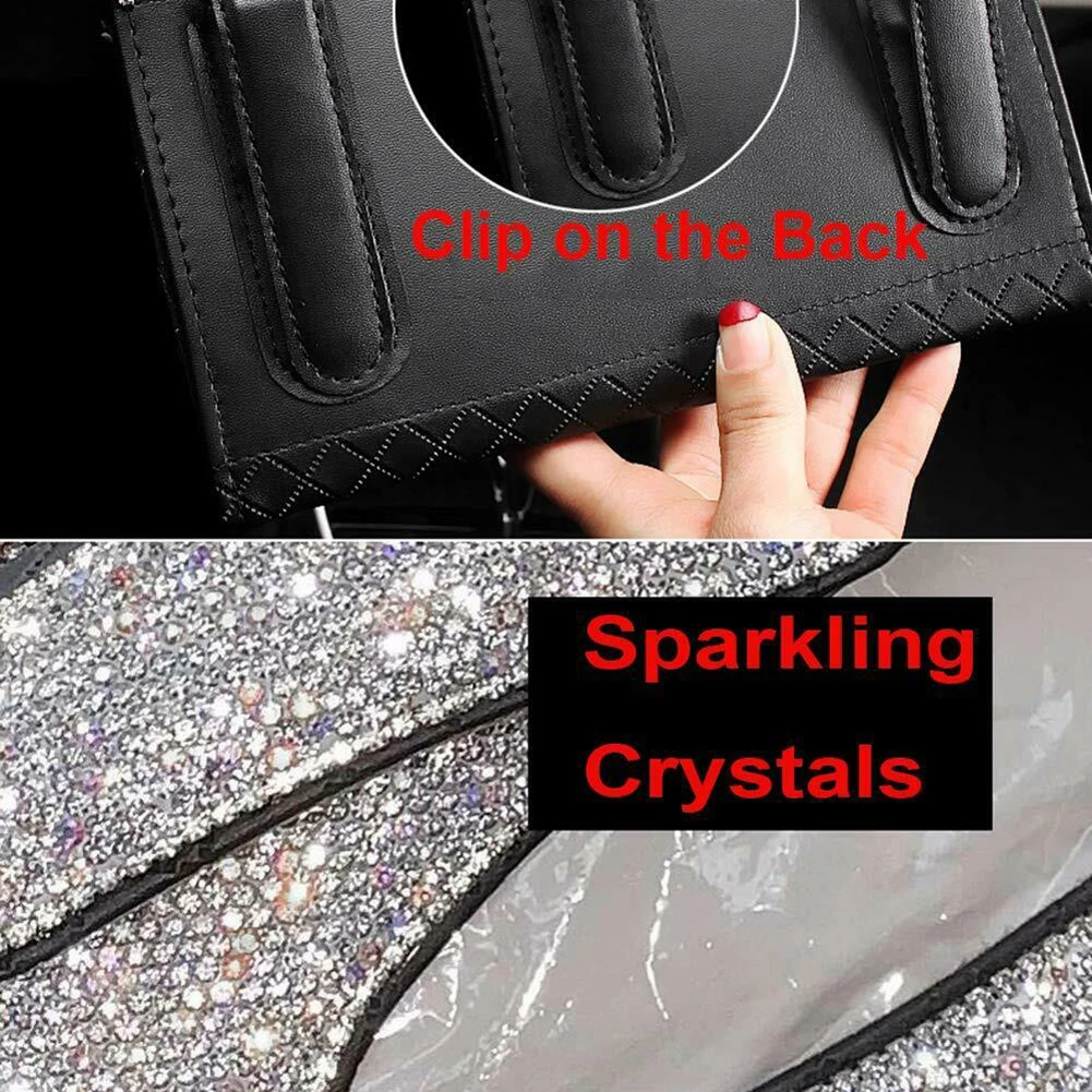 Bling автомобильный солнцезащитный козырек тканевая коробка держатель чистая ручная работа сверкающий кристалл Aut