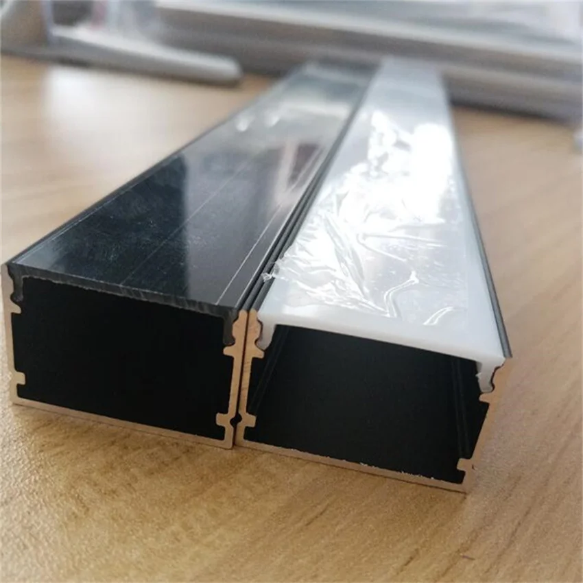 0.5M/PCS YANGMIN Free Shipping  Per Piece Anodized Silver/Black Diffuse/clear Cover Slim Aluminum Led Channel For Strips Light yangmin free shipping 2m pcs aluminum profile for led stripes super slim aluminium led extrusions