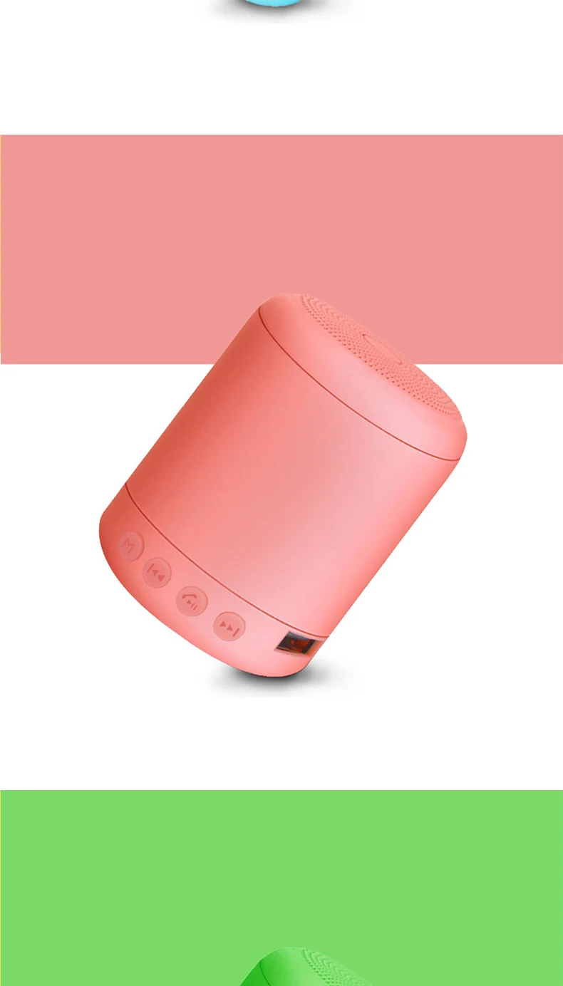 Macaron Mini 4,0 Bluetooth динамик портативный пластиковый материал Кнопка встроенный литиевый аккумулятор Bluetooth динамик поддержка TF USB