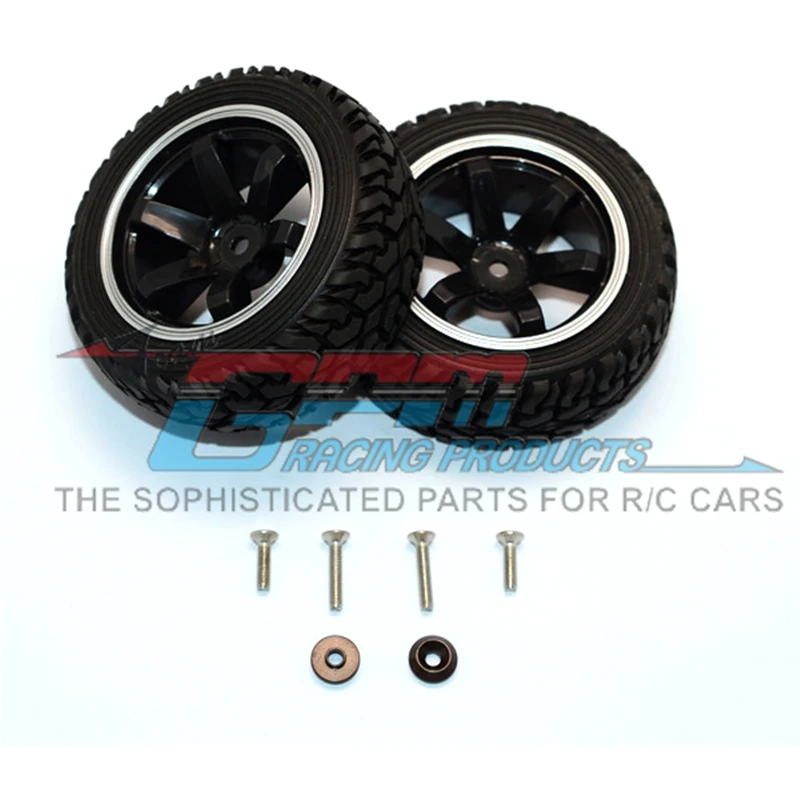 Gpm Plastic 6 Poles Wheels And Tires For Axial 1/18 4wd Electric Yeti