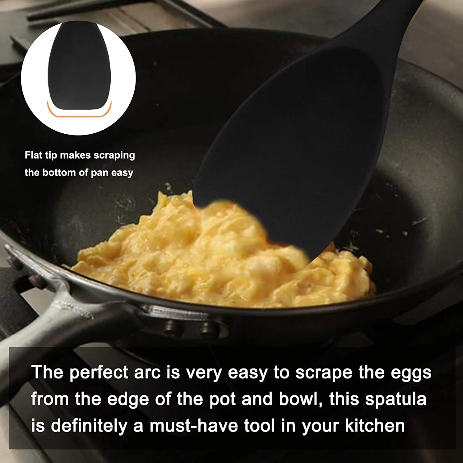 Food Grade Silicone Cooking Spoon Heat-Resistant Flexible Nonstick Spatula Shovel For Baking Cookware Kitchen Gadgets kitchenware accessories
