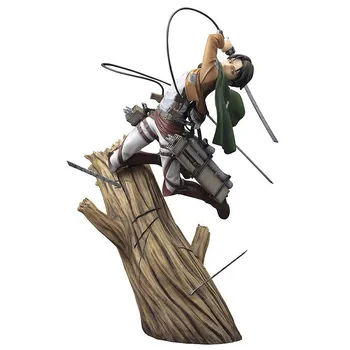 

25cm Levi Ackerman Rivaille Li Weier soldiers Attack on Titan Trunk Standing Battle Edition PVC Action Figure Toys X4253