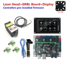 Grbl 1.1 módulo de laser cnc mks dlc v2 mks tft 35 tela sensível ao toque cnc para diy máquina gravura em madeira roteador gravador atualização