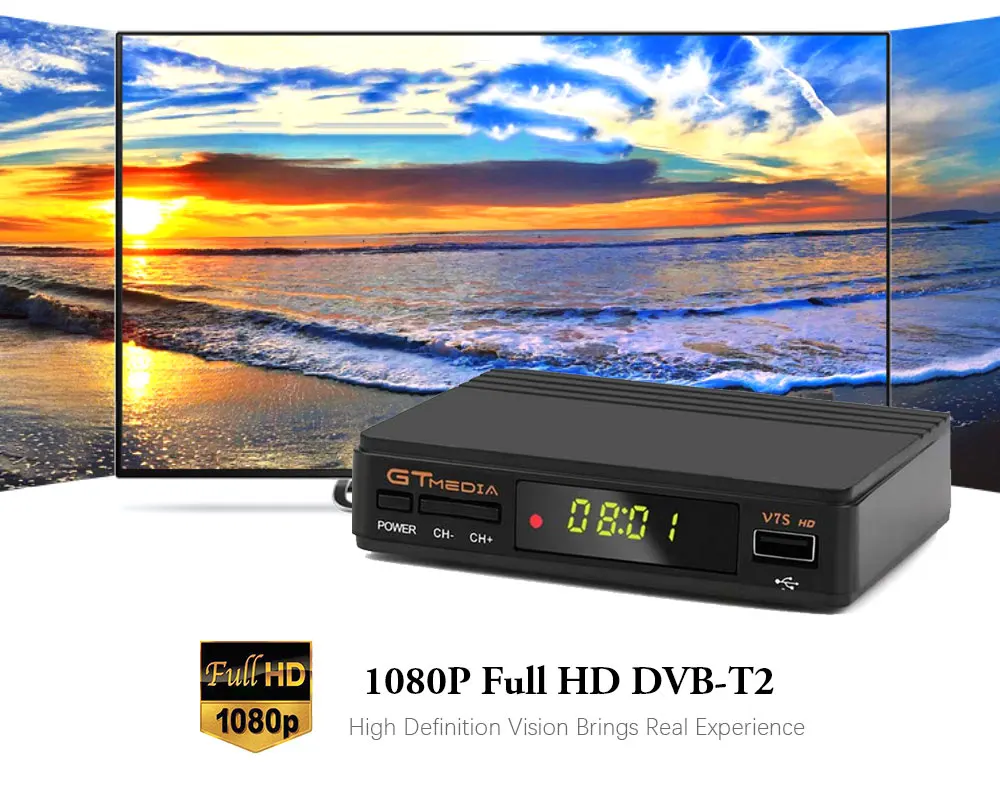 GTMedia V7S HD спутниковый ресивер DVB-S2 V7S HD Full 1080P+ USB Wi-Fi Поддержка Clines CCCAM обновление Freesat V7 приемник спутникового телевидения