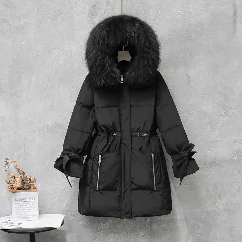 raccoon fur puffer coat