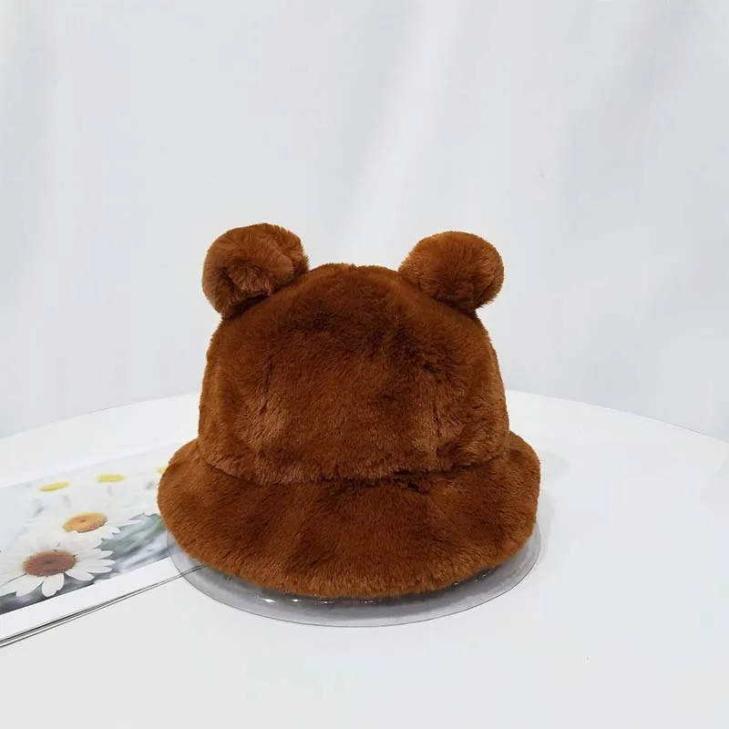 coffee Теплые женские шапки-ведерки с шариками, стильная зимняя женская шапка леопардовой расцветки в стиле хип-хоп, новинка, шапка для женщин, Студенческая шляпа - Цвет: coffee