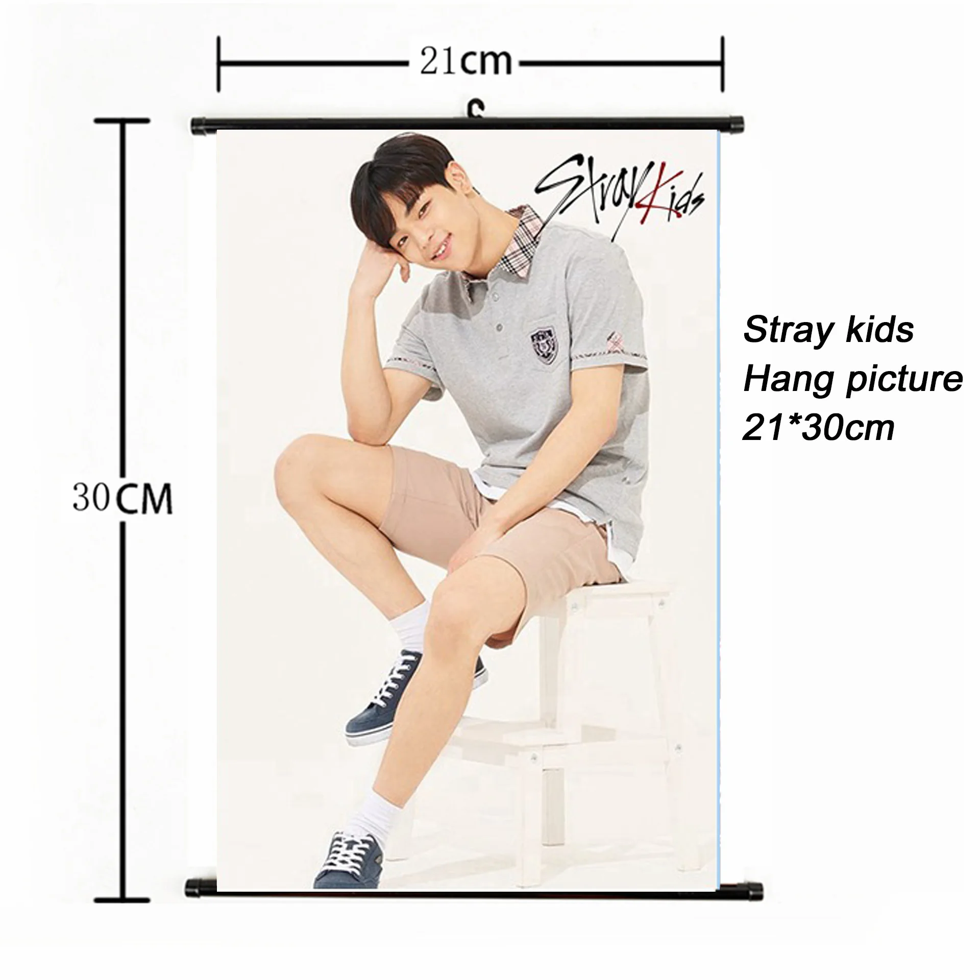 Модный Kpop Stray Kids повесить paintng 21*30 см плакат страй дети подписи альбом Фотокарта плакат вентиляторы коллекция Канцелярский набор - Цвет: SKD00845