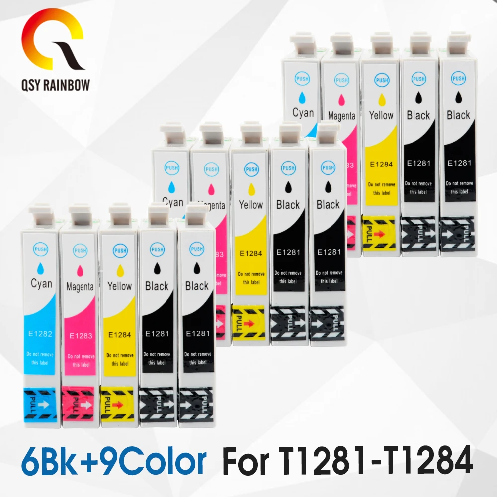 Картридж для принтера EPSON Stylus S22 SX125 SX130 SX230 SX235W SX420W SX425W SX430W Ompatible T1281 1281 T1282 T1283 T1284 |