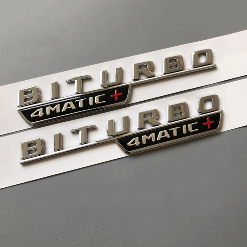 Обувь на плоской подошве с буквенным принтом эмблемы для Mercedes Benz BITURBO 4matic+ красный плюс стайлинга автомобилей значок на крыло двойной турбо Стикеры хром черный, красный