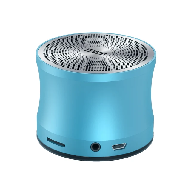 EWA A109 TWS Bluetooth Speaker Metal Portable Music Speakers With AUX-IN, Micro SD, Microphone, Hands-Free For Home Sound Box A109-Blue