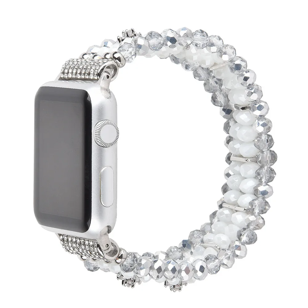 Ремешок для часов Apple Watch 5 4 ремешок 44 мм 40 мм изысканный браслет из Искусственного хрусталя для iWatch серии 3 2 1 ремешок 42 мм 38 мм