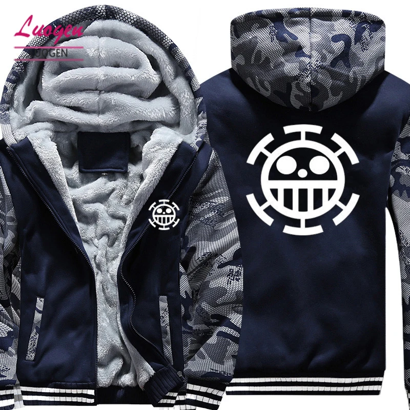 

USA SIZE Men Hoodies, Sweatshirts Anime Printed Zip up Jackets Casual Coats Winter Thicken Fleece Super Warm Tops