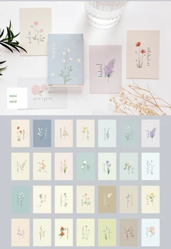

Multi-use 5.2*8cm 54pcs Mini Card Songs of Flowers Design As Scrapbooking Background Party Invitation Cards