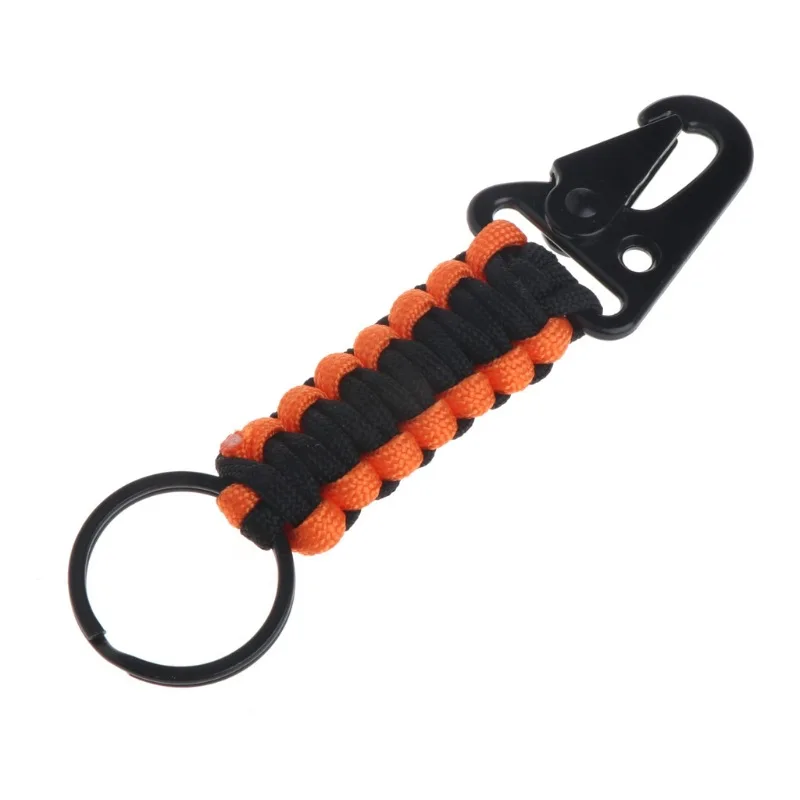 Paracord Keychain Outdoor Camping Survive Kit EDC lanyard Carabiner Military Sruvival Parachute-cord Tensile-Strength Key Chain