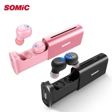 Somic TWS W20 наушники-вкладыши bluetooth водонепроницаемые спортивные наушники умные беспроводные наушники стерео наушники с микрофоном для телефона ios