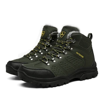 

GRAM EPOS Men Outdoor Sneakers Male Anti-Skidding Shoes Men Comfy Winter Men Shoes Short Plush Snow Boots Durable Outsole