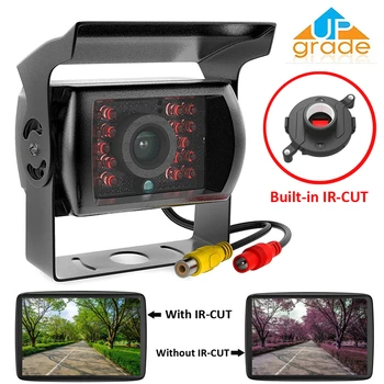 

YuanTing 18 LED IR Night Vision HD CCD Car Rear View Parking Reverse Camera + 4 Pin Connector Extension Cable For 12V/24V Truck