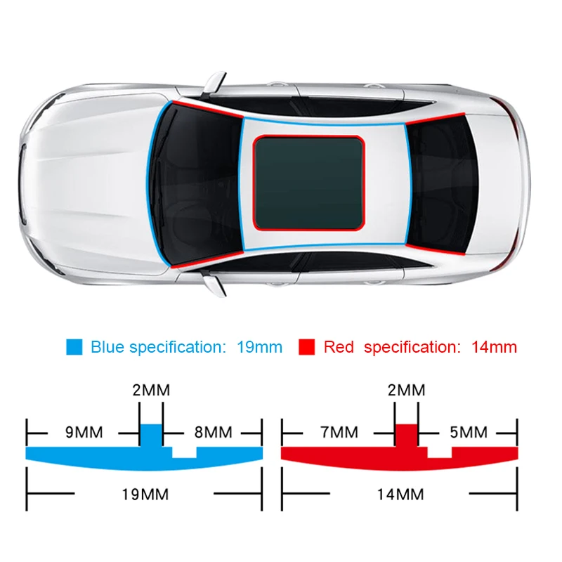 Автомобильные уплотнительные ленты 14/19 мм автомобильные защита двери кромки