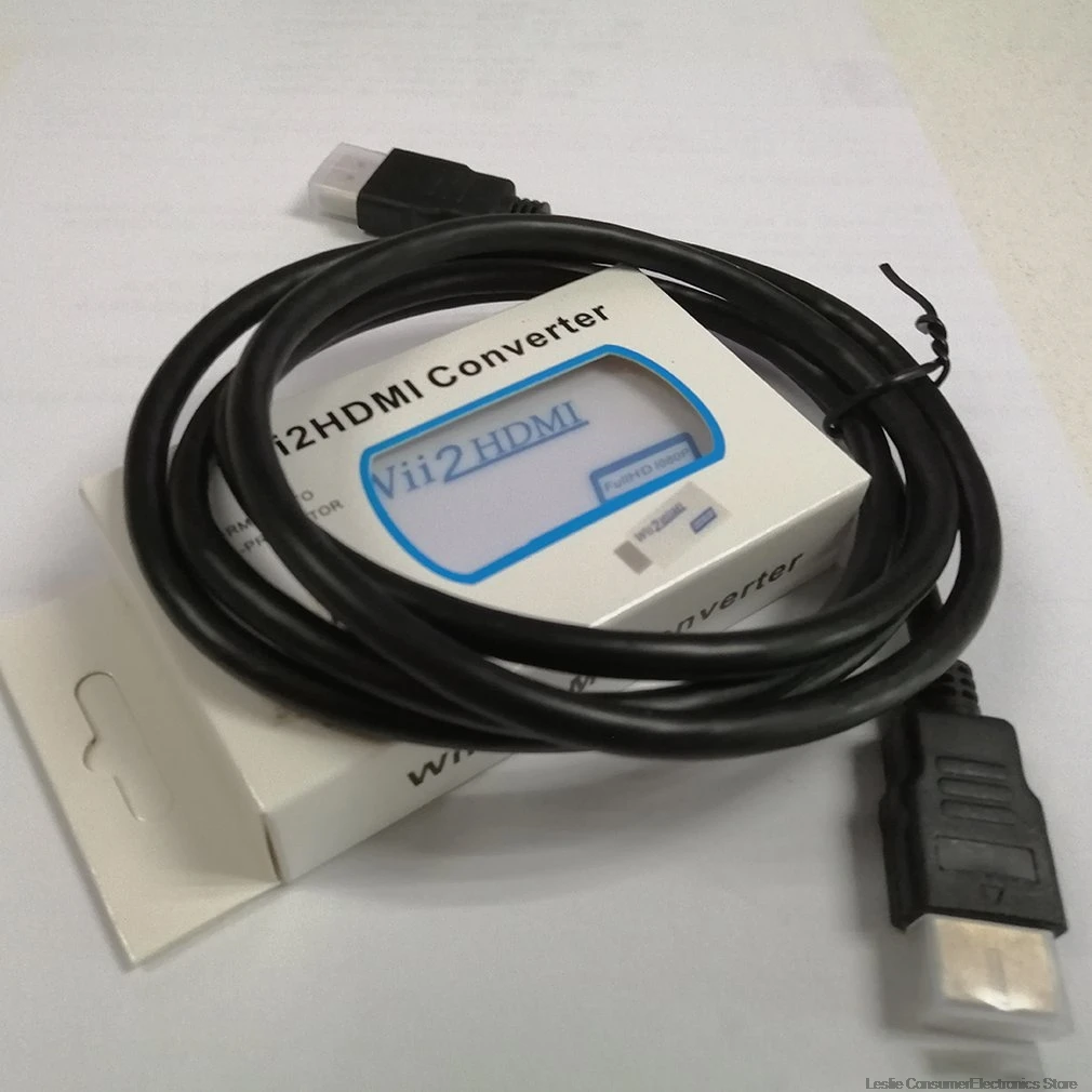 Конвертер адаптер для wii к HDMI видео с высокой чёткостью Upscaling конвертер адаптер Белый+ HDMI кабель 720P 1080P конвертер дропшиппинг