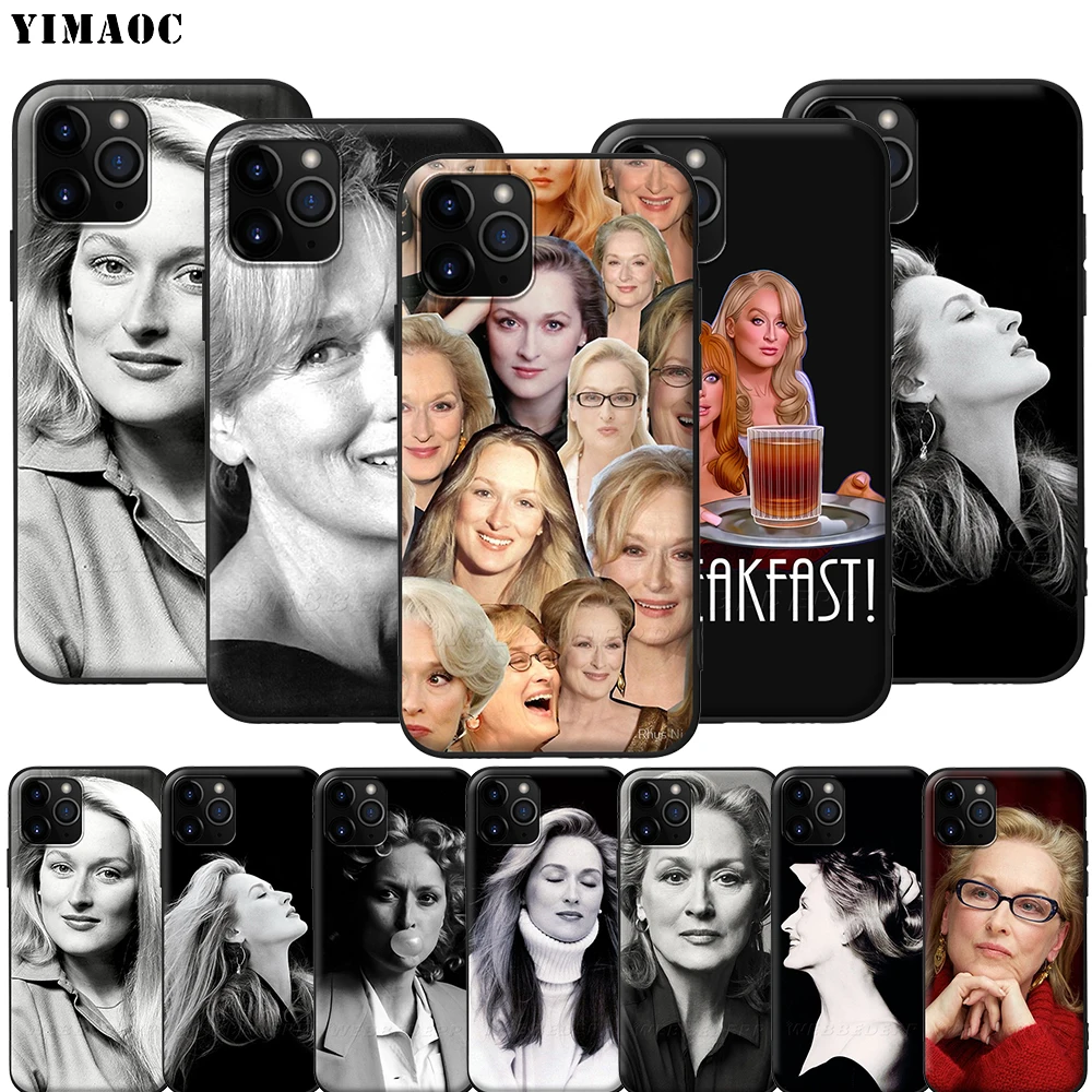 Силиконовый мягкий чехол YIMAOC Meryl Streep для iPhone 12 Mini 11 Pro XS Max XR X 8 7 6 6S Plus 5 5S SE |