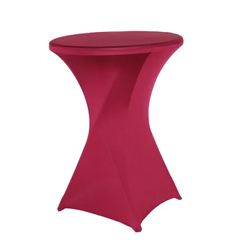 

1pcs Quality Fuchsia Pink for Wedding Decoration Colored Cocktail Table Cloth Spandex Lycra covers event party