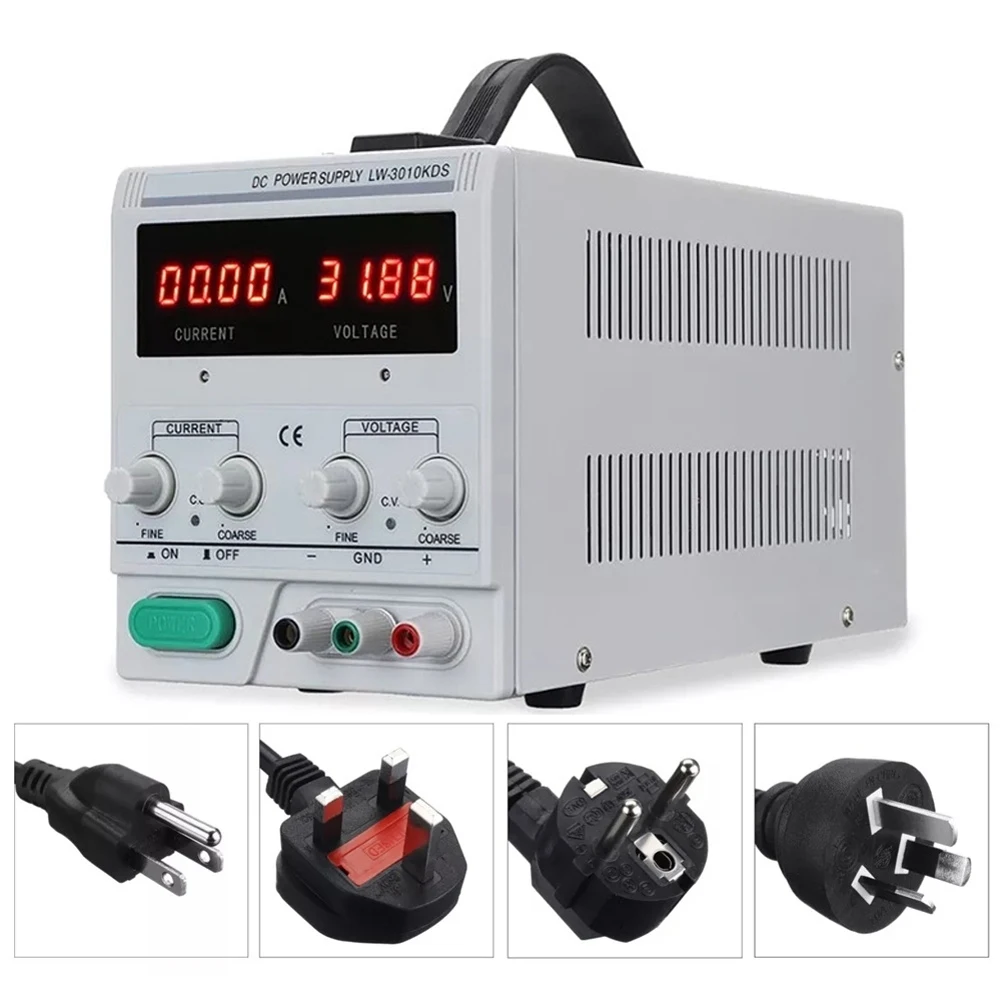 

High Precision 4 Digits DC Regulated Power Supply 30V 10A LED Display Laboratory Switching Power Supply for Phone Repairing