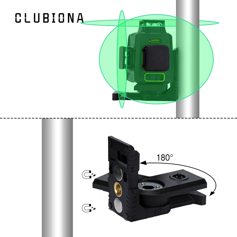 Clubiona CE сертифицированный 3D самонивелирующийся лазерный уровень с 360 градусов немецкий бренд лазерный диод Супер Мощная зеленая лазерная линия