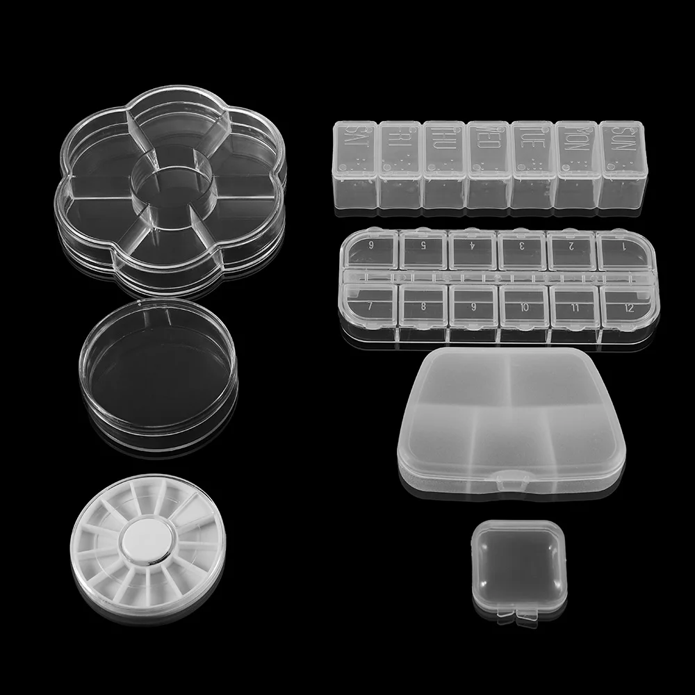 Transparente Kunststoff Lagerung Schmuck Box Fach Einstellbare Container Für Perlen Ohrring Box Für Schmuck Rechteck Box Fall