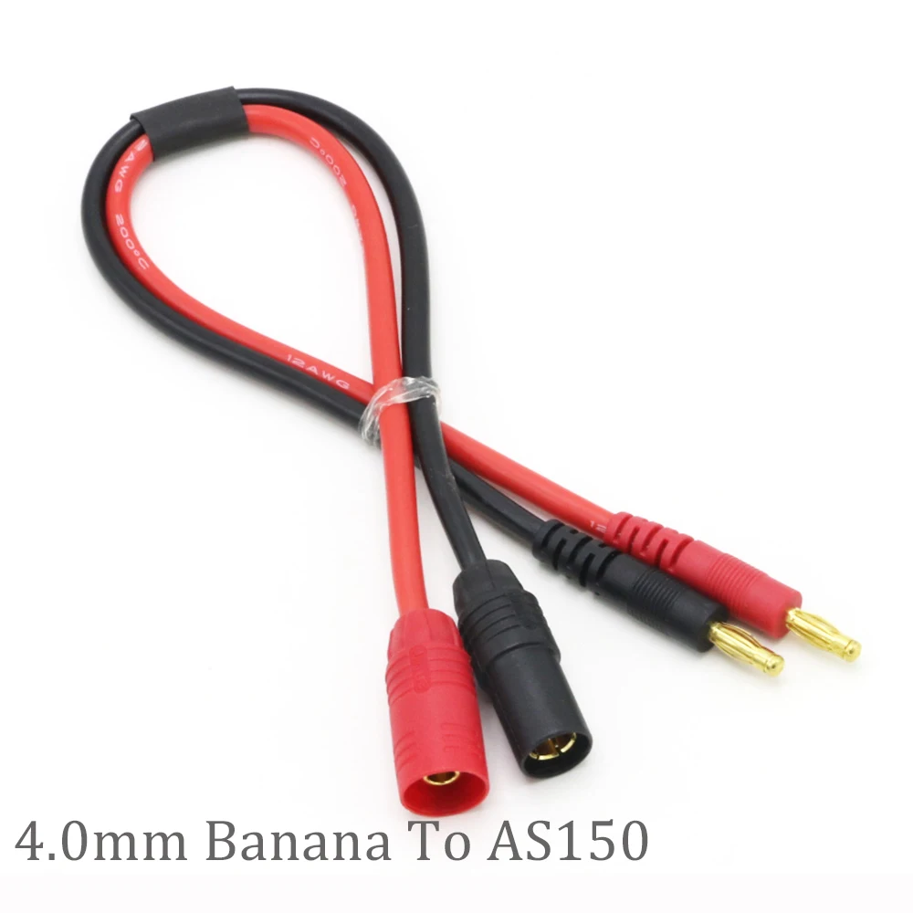 XT150 AS150 Plug to 4mm banana male charging cable adapter for B6 Battery