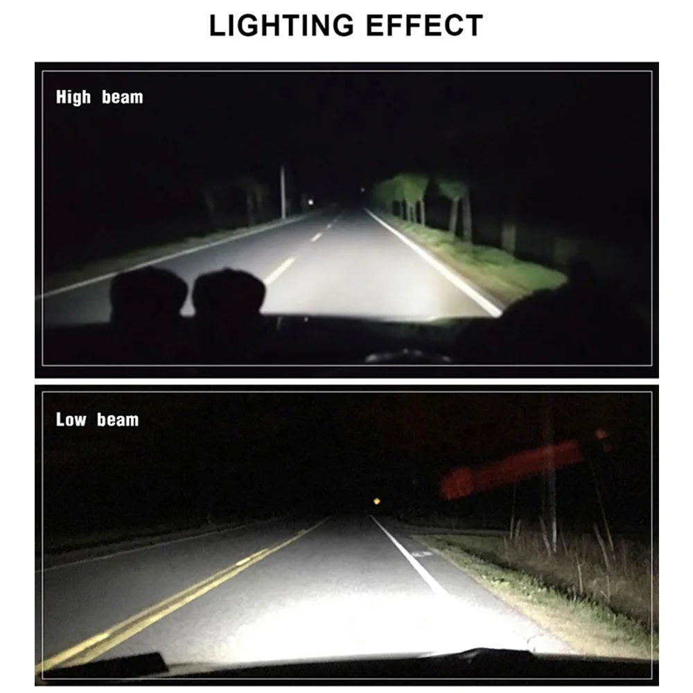 2Pcs H11 Mini Led Headlight H4 H7 H1 9005 9006 12V Hi-Lo Beam 12V 6000K 6000LM Auto Lamp Accessories