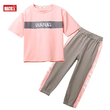 

Girls Clothing Sets Summer Fashion sport set T-shirt+Casual pants 2Pcs sportswear kids costume Teen Girl Clothes 4 6 8 10 Years