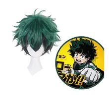 Mon Héros Universités Izuku Midoriya Perruque Boku Pas Un Héros Universités/Académie Cosplay Cheveux Izuku Midoriya Deku Perruque Cosplay Perruque 